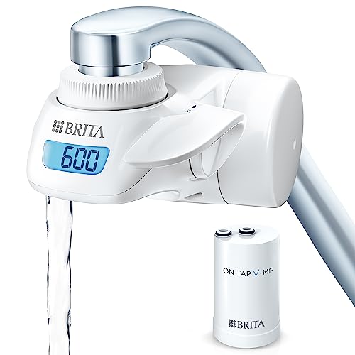 BRITA ON TAP Pro V-MF Sistema de filtración de agua, incl. 1 cartucho filtrante (600L) - para agua 99,99% libre de bacterias y sostenible con una tecnologia de filtración para un excelente sabor